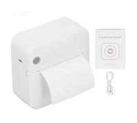 ANKROYU Portable Mini Printer, Inkless Sticker Printer, Low Noise Pocket Thermal Printer, Inkless Sticker Maker Machine, Photo Picture Printer for Photos White