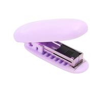 ANKROYU Portable Stapler Mini Stapler Foldable Stapler Effort Saving Lever Structure Compact Round Shape for Office School 4Pcs ABS Material 8.6x2.9x2cm (Purple)