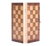 ANKROYU Portable Wooden Chess Set Folding Chessboard With Exquisite Chess Pieces For Travel Family Game Night Wood 29x29cm 34x34cm (29 * 29cm)