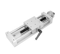 ANKROYU Precision Linear Motion Stage Aluminum Alloy Manual Sliding Table with Cross Roller Guide for Optical Equipment and Machine Tools 80mm x 80mm Work Surface (Stroke 150mm)