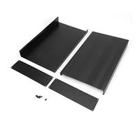 ANKROYU Premium Aluminum Electronic Enclosure Case for Circuit Board Projects DIY Customizable Split Design PCB Instrument Box Heat Dissipating Matte Black 50x178x300mm