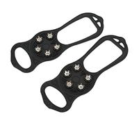 ANKROYU Premium Ice Snow Grip Cleats Non Slip Traction Shoes for Outdoor Winter Hiking Climbing Rubber Stainless Steel Durable Lightweight Portable Unisex One Size 2 Pack