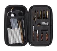 ANKROYU Premium Pipe Dredging Brush Set Heavy Duty Nylon Bristles Stainless Steel Tools for Auto Electric Appliance Car Gaps Cleaning Kit with Storage Pouch 19.5x10.6x4cm 256g