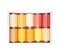 ANKROYU Premium Polyester Sewing Thread 10 Color Assortment 1000 Yards Per Spool High Strength Smooth Thread for Sewing Machines Hand Embroidery Quilting DIY Crafts Home Use