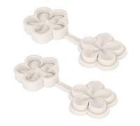 ANKROYU Premium Silicone Fondant Set of 2 Flower Shaped Food Safe Chocolate Candy Making Tools for Baking Cake Decorating DIY Crafts Clay Soap Microwave Dishwasher Safe 14x6x6cm