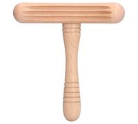 ANKROYU Premium Wooden Guasha Stick Massage Tool for Body Scraping and Relaxation Natural Beech Wood 15.5x18cm 255g with Non Slip Handle (Shaving of Shoulders, Neck and Limbs)