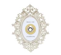 ANKROYU Press for Champagne Button Luxury French Style Decorative Door Bell Elegant Retro Champagne Call Bell for Home Hotel Party Bar Dining Room Wall Table Decor Iron Material Vi