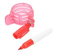 ANKROYU Professional 360 Degree Golf Ball Line Marker Circle Alignment Tool with Pen Premium ABS Material for Golf Training Practice Putting Improvement (Red)