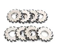 ANKROYU Professional 8PCS Involute Gear Milling Set High Speed Steel Cutting Tools 14.5° Pressure Angle 55mm Outer Diameter 22mm Inner Hole for Industrial Gear Machining and Metal