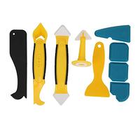 ANKROYU Professional 9Pcs Sealant Tool Kit Multi Shape Caulking Finishing Set with Scraper for Bathroom Kitchen Window Home Improvement DIY Projects Durable Plastic Construction