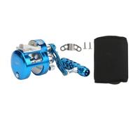 ANKROYU Professional Baitcasting Reel Metal Fishing Reel Dual Speed Ratio 25kg Heavy Duty Drag Saltwater Freshwater Fishing Gear Left Right Hand Options Silver Blue (LD06L (left hand, dual speed