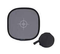 ANKROYU Professional Camera Focus Board 18% Gray White Balance Card Double Sided Foldable Exposure Tool for Photography Studio Outdoor PU Leather 30x30cm with Carry Pouch