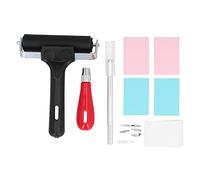 ANKROYU Professional Carving Rubber Stamp Kit Printmaking Art Supplies with 11 Blades and Vegetable Parchment for DIY Craft Projects Metal PVC 15x10cm 4 Rubber Blocks