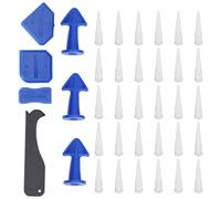 ANKROYU Professional Caulking Tool Kit 37PCS Silicone Sealant Nozzles Scraper Plates Set for Kitchen Bathroom Floor Tile Wall Caulking DIY Home Improvement Project