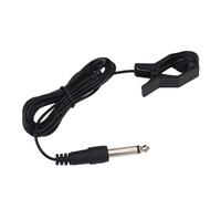 ANKROYU Professional Clip On Contact Microphone High Sensitivity Condenser Mic Element with 6.35mm Jack Long Cable for Guitar Violin Cello Tuner and Vocal Recording Black