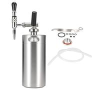ANKROYU Professional Cold Brew Coffee Maker System Stainless Steel Keg with Nitrogen Infusion for Home Baristas Coffee Lovers Outdoor Enthusiasts Silver 7.1 Inches (3.6L)