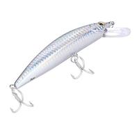 ANKROYU Professional Deep Sea Fishing Lure 40g with Treble Hooks Artificial Lifelike Bait Plastic Stainless Steel Material Vivid Colors for Ocean Lake River Fishing (black back)