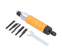 ANKROYU Professional Electric Carving Chisel Tool Kit High Speed Woodworking Power Carving Set with 5 Blades for Angle Grinder Wood Carving Root Carving Silver Yellow Black
