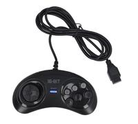 ANKROYU Professional Ergonomic 9 Pin 16 Bit Game Controller Plug and Play Turbo Function Gamepad for Retro Gaming Console Black ABS Compact Design