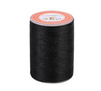 ANKROYU Professional Grade Leather Waxed Thread 6 Vibrant Colors 85m Roll Ultra Strong 0.65mm Diameter Polyester Hand Stitching Thread for Leathercraft DIY Shoe Repair Bag Making (Black)