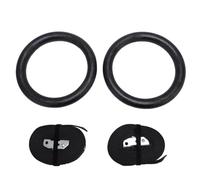 ANKROYU Professional Gymnastic Rings Set Heavy Duty 661.38lb Capacity Black Exercise Rings with Adjustable Straps for Home Gym Strength Training ABS Polyester Material