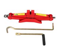 ANKROYU Professional Heavy Duty Scissor Jack Car Tire Changing Kit with Extra Wide Base for Safe Stable Vehicle Lifting Emergency Roadside Assistance Iron Material Red 0.5T 1T 2T O (1T)