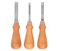 ANKROYU Professional Leather Edge Beveler Set 3 Piece High Carbon Steel Wood Handle Leather Working Tools for DIY Crafting Handmade Wallets Belts Purses