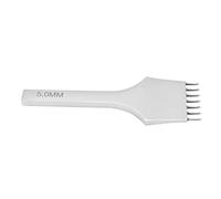 ANKROYU Professional Leather Stitching Punch Tool 5mm Steel Chisel Prong Kit for Leather Crafting DIY Projects High Strength Durable Metal Hole Puncher with Multi Prong Options (7 teeth)