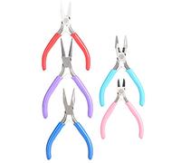 ANKROYU Professional Mini Pliers Set 5pcs Jewelry Making Tools with Ergonomic Handle Lightweight Wire Cutters Precision Pincers for DIY Crafts Metal Work Beading Plastic Steel Mult