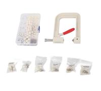 ANKROYU Professional Pearl Setting Machine Kit with Hand Press Tool Precise Bead Positioning Durable Plastic Manual Fixing Device for DIY Clothing Jewelry Crafting