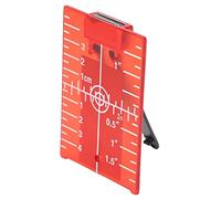 ANKROYU Professional Plastic Target Plate with Base and Bracket Reflective Film for Construction Leveling and Alignment ABS Material 4.1x3 Inch Metric Imperial Scales (Red)