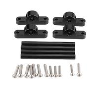 ANKROYU Professional RC Frame Braces High Strength Aluminium Alloy Upgrade Parts for 1/10 Scale LCG Carbon Fiber Beams Black Color 8PCS with 12 Screws