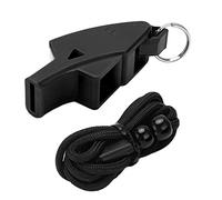 ANKROYU Professional Referee Whistle Loud High Pitch Sound Plastic Durable with Lanyard for Football Basketball Soccer Games Outdoor Sports Activities Camping Hiking (Black)