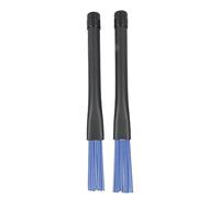 ANKROYU Professional Retractable Drum Brushes Set 2 Pack Nylon Head Rubber Handle for Rock Jazz Country Music Drummers Durable Lightweight Compact 23.7x2.2x2cm (Blue)
