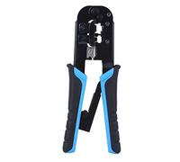 ANKROYU Professional RJ45 RJ11 Network Cable Crimper Tool Heavy Duty Dual Purpose 8P+6P Ratchet Crimping Pliers with Wire Stripper for Ethernet Phone Cable Installation 190mm