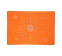 ANKROYU Professional Silicone Baking Mat Premium Non Stick Rolling Pastry Mat with Measurement Marks Heat Resistant Reusable Dough Mat for Baking Bread Pizza Cookies 17.7x25.6 Inch (Orange)