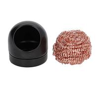 ANKROYU Professional Soldering Iron Tip Cleaner Stainless Steel Solder Tip Cleaning Wire with Holder High Efficiency Non Cooling Ball Design for Electronics Repair Welding Black Ro