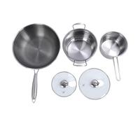ANKROYU Professional Stainless Steel Cookware Set Nonstick Pots and Pans Kitchen Set with Lids 5 Piece Durable Frying Pan Sauce Pan Stock Pot for Home Cooking Family Use
