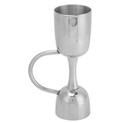 ANKROYU Professional Stainless Steel Dual Head Bartender Jigger Cocktail Measure Cup with Ergonomic Design for Home Bars Mixology and Professional Bartending 4.8 x 1.6 Inches