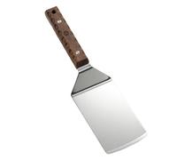 ANKROYU Professional Stainless Steel Steak Spatula with Wood Handle Heavy Duty BBQ Turner for Outdoor Camping Picnic Grilling Cooking Pancake Pizza Flipper Heat Rust Proof Mirror P