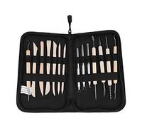 ANKROYU Professional Wooden Wax Clay Carving Tools Set 14Pcs Pottery Sculpting Kit with Oxford Storage Bag for Artists Crafters DIY Modeling Durable Wood Metal Material