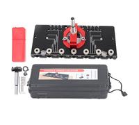 ANKROYU Professional Woodworking Drill Guide Hole Locator Aluminum Alloy Hinge Installation Jig with 35mm Hole Opener and Multiple Offset Options for Cabinet Doors and Furniture Ma