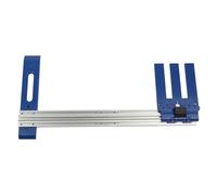 ANKROYU Professional Woodworking Guide Rail Multifunctional Aluminum Alloy Circular Saw Track for Precise Wood Cutting Durable Carpenter Tools Blue Silver 65cm Cutting Range