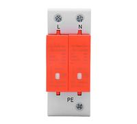 ANKROYU Protective Device High Performance 385V AC 20 40KA Lightning Arrester Voltage Protector for Home Electrical Safety Flame Retardant PC Material 36mm Rail Mount (2P)