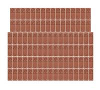 ANKROYU PU Leather Label Handmade DIY Sewing Accessories 100PCS Soft Bird Color 4 Holes Tags for Wallet Hat Cloth Craft Super Fiber Material 2x5cm (Dark Brown)
