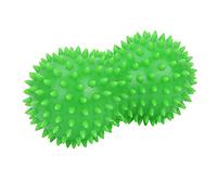 ANKROYU PVC Peanut Spiky Massage Ball Deep Tissue Tool for Muscle Relief Foot Back Shoulder Massager Portable Myofascial Release Ball in Green Red Blue Purple 5.5 Inches (Green)