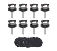 ANKROYU Quick Release Thumb Screws with D Ring Heavy Duty Aluminum Alloy Hard Top Fasteners 8PCS Set for Wrangler JK JL JT Replacement Parts Black