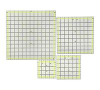 ANKROYU Quilting Ruler Acrylic Double Color Grid Patchwork Tailor Measuring Tool for Sewing Crafting and DIY Projects Set of 4 Sizes 4.5x4.5in 6x6in 9.5x9.5in 12.5x12.5in