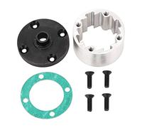 ANKROYU RC Car Differential Casing Aluminum Alloy Case Housing for ZD Racing MX 07 1/7 RC Truck High Strength Durable Upgrade Replacement Parts Silver Black 33x25mm 3Pcs