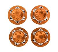 ANKROYU RC Car Hub Nut 17mm Aluminium Alloy Dust Proof Wheel Accessory High Simulation Performance Non Slip Design for 1/8 RC Crawler AGAMA X Ray LOSI HB AE Team C HSP 4Pcs (Orange)